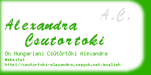 alexandra csutortoki business card